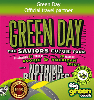Green Day - Big Green Coach - The Events Travel Company